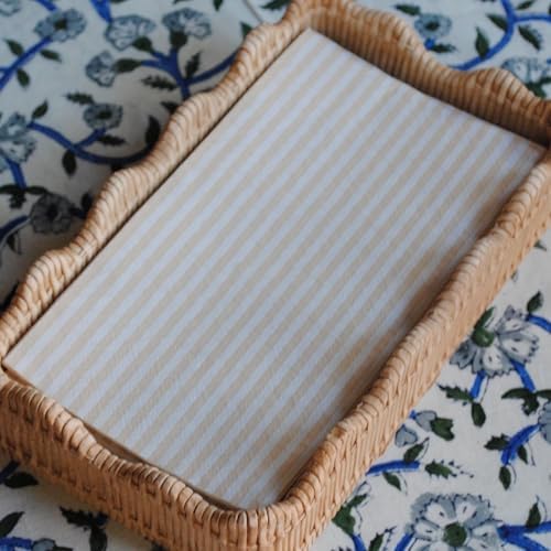 Servilletas de papel Striped Tan de Stxy en color beige (45 piezas, tinta apta para alimentos) - servilletas desechables para bodas y fiestas - imagen 4