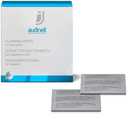 Toallitas Limpiadoras Audinell | 30 Paquetes Individuales, Sin Alcohol | Limpia y Elimina Cera, Sudor de Audífonos, Moldes, Auriculares, Tapones y - imagen 1