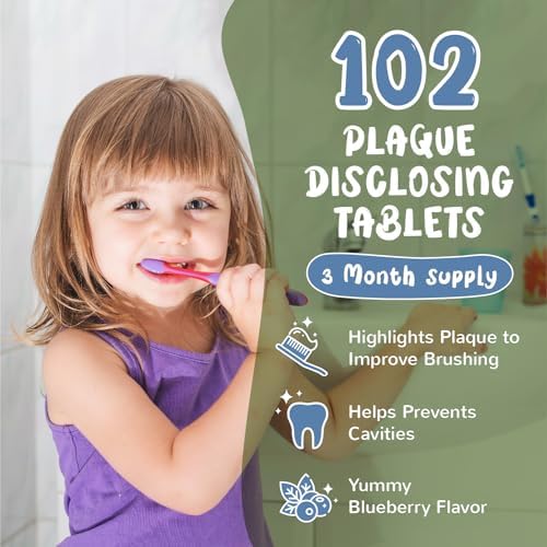 Tabletas Reveladoras de Placa para Niños y Adultos. 102 Unidades. Sabor Arándano. Probadas y Creadas por Dentistas. Fomentan Hábitos de Cepillado - imagen 3