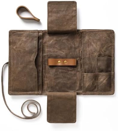 Funda de Lona Encera BS-VOG para 2 Pipas, Estuche Organizador para Tabaco con Soporte Plegable, Ideal para Viajes y Uso Diario (Pipas No Incluidas) - imagen 1