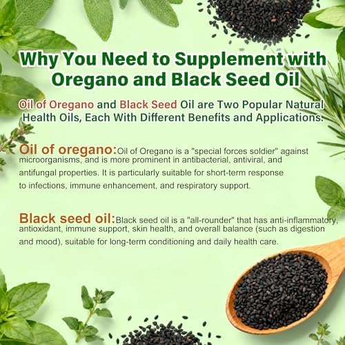 Suplemento Trihood de Aceite de Orégano y Aceite de Semilla Negra en Softgels 300, Mezcla de Carvacrol y Timoquinona, Apoya el Sistema Inmunológico, - imagen 6