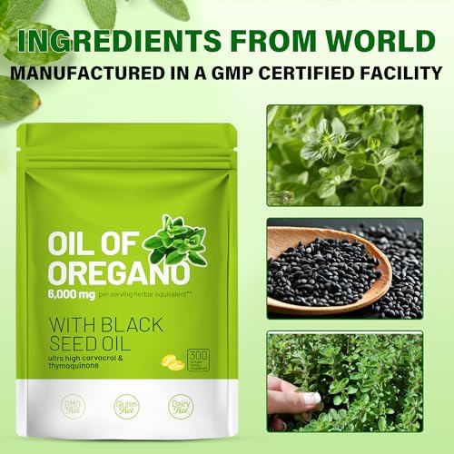 Suplemento Trihood de Aceite de Orégano y Aceite de Semilla Negra en Softgels 300, Mezcla de Carvacrol y Timoquinona, Apoya el Sistema Inmunológico, - imagen 7