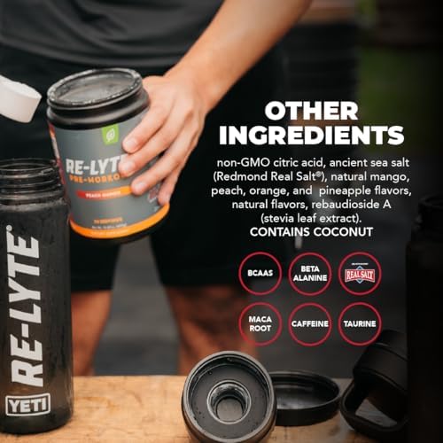 REDMOND Re-Lyte Mezcla de Bebida Pre-Entrenamiento, Paquete de Muestras, 4 Sobres - imagen 4