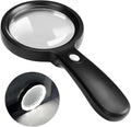 Lupa JMH con Luz, Lupa de Mano Grande 3X con 12 LEDs Iluminados para Lectura, Degeneración Macular, Joyería y Más - imagen 1