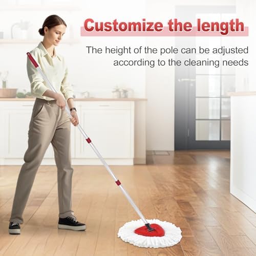 Mango de Repuesto para Mop Ocedar, Mango de 4 Secciones y Base para Mop O Cedar, Varilla Ajustable de 30 a 58 para Mop Cedar - imagen 7