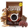Café de Champiñones Orgánico (235g), Mezcla de 10 Superalimentos para Energía, Recuperación y Concentración, Polvo Instantáneo con Melena de León, - imagen 1