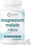 Malato de Magnesio 2,000mg, 240 Cápsulas | Suplemento de Magnesio con Forma Elemental | Minerales Quelados | Sin OGM, Libre de Gluten - imagen 1