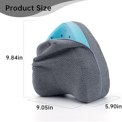 Funda de Almohada con Cremallera Invisible Compatible con Almohada de Rodilla Contour Legacy, Antipilling y Lavable, 2 Piezas (Gris) - imagen 2