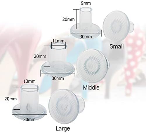 CBTONE 15 Pares de Protectores para Tacones Altos, Tapones Transparentes para Césped, Cubiertas para Reparación de Tacones - Ideal para Bodas y - imagen 2