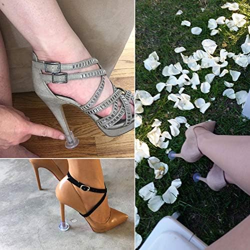 CBTONE 15 Pares de Protectores para Tacones Altos, Tapones Transparentes para Césped, Cubiertas para Reparación de Tacones - Ideal para Bodas y - imagen 3