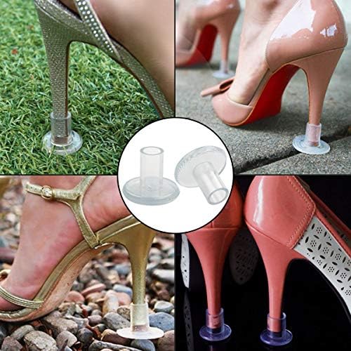 CBTONE 15 Pares de Protectores para Tacones Altos, Tapones Transparentes para Césped, Cubiertas para Reparación de Tacones - Ideal para Bodas y - imagen 7