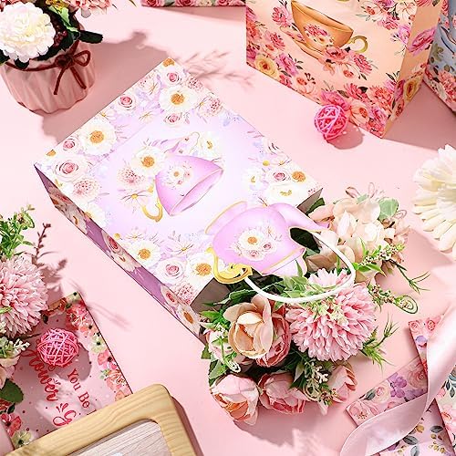Bolsitas de Favor para Fiesta de Té Lincia 24 Piezas con Diseño de Taza y Tetera, Decoraciones Florales para Bautizos, Cumpleaños y Bodas - imagen 4