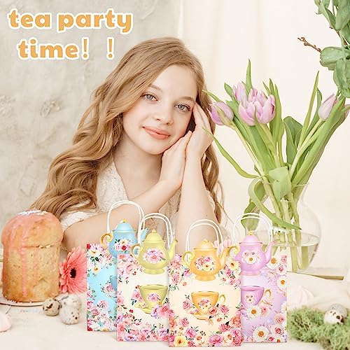 Bolsitas de Favor para Fiesta de Té Lincia 24 Piezas con Diseño de Taza y Tetera, Decoraciones Florales para Bautizos, Cumpleaños y Bodas - imagen 7