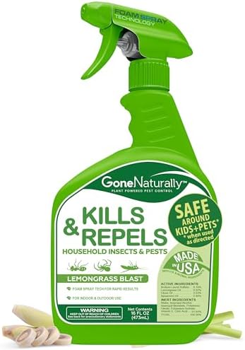 Spray de Aceite de Hierba Limón para Insectos – Repelente y Spray para el Hogar – Mata y Repele Hormigas, Cucarachas, Arañas, Moscas, Mosquitos y Más - imagen 1