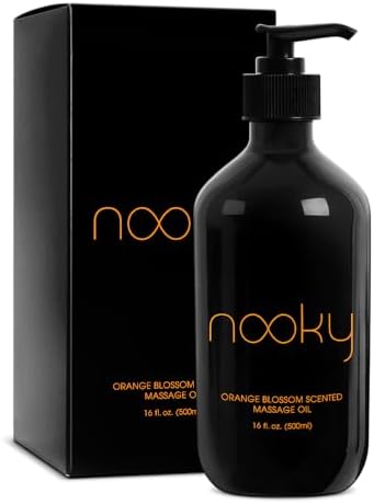 Aceite de Masaje Nooky Flor de Naranjo con Jojoba y Aceites Esenciales, 16 Onzas - imagen 1