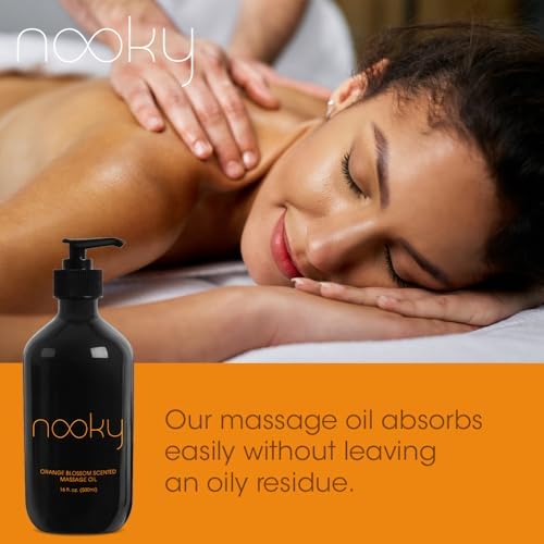 Aceite de Masaje Nooky Flor de Naranjo con Jojoba y Aceites Esenciales, 16 Onzas - imagen 2