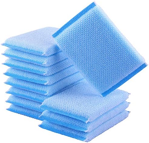 Paquete de 12 Esponjas de Nylon para Limpiar, Duraderas y Reutilizables, Almohadillas de Limpieza Multiusos para Cocina y Baño - imagen 1
