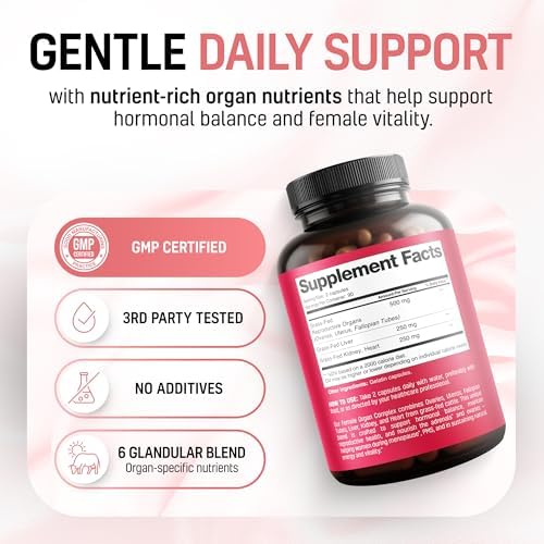 Suplemento de Órganos de Res Next Form para Mujeres 6 en 1 - Equilibrio Hormonal y Energía - 100% Alimentado con Pasto - 180 Cápsulas - imagen 3