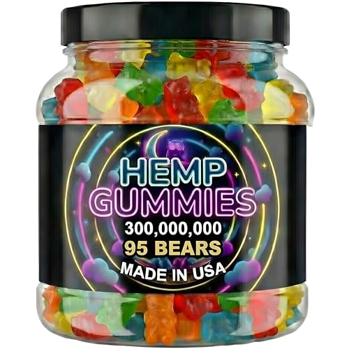Gomitas de Cáñamo para Sueño Profundo y Relajación - Caramelos de Aceite de Cáñamo - Hecho en EE. UU. - 95 Ositos de Goma - imagen 1