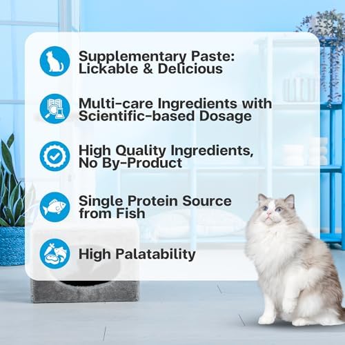 Suplemento en Pasta VFcare L-Lisina para Gatos 250mg Sabor Atún con Salmón, Apoya Inmunidad, Recuperación del Estrés y Digestión, 30 Sobres - imagen 6