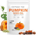 Cápsulas de Aceite de Semilla de Calabaza con Saw Palmetto, Prensado en Frío, Ácidos Grasos Esenciales para la Salud de la Vejiga y Próstata, 300 - imagen 1