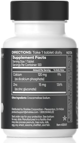 Shaklee - Complejo de Zinc - Aumenta la Actividad Enzimática y Síntesis de Proteínas - 120 Tabletas - imagen 2