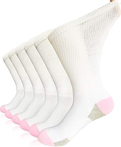 Calcetas Médicas para Mujeres SYOLLAVE - Calcetas Diabéticas Anchas y Sueltas, para Edema y Uso Casual, con Ajuste Cómodo y Estilo Crew - imagen 1