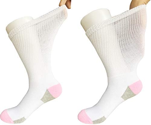 Calcetas Médicas para Mujeres SYOLLAVE - Calcetas Diabéticas Anchas y Sueltas, para Edema y Uso Casual, con Ajuste Cómodo y Estilo Crew - imagen 5