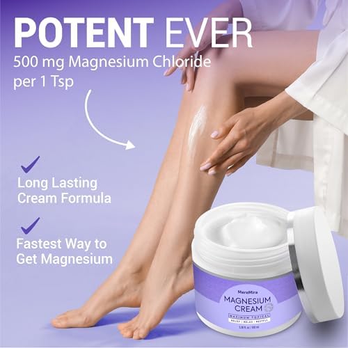 Crema de Magnesio para Dormir y Alivio Muscular: Loción Calmante Nocturna de Relajación Profunda - Cuidado para Piernas y Articulaciones con - imagen 3