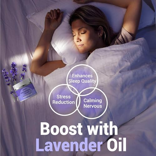 Crema de Magnesio para Dormir y Alivio Muscular: Loción Calmante Nocturna de Relajación Profunda - Cuidado para Piernas y Articulaciones con - imagen 4