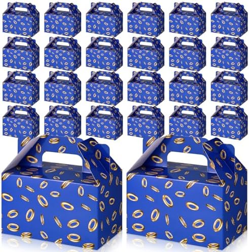 Cajas de Fiesta HIYZI de 24 Piezas, Erizo Azul, Bolsas de Regalo de Papel para Cumpleaños de Niños y Niñas, Decoraciones y Sorpresas - imagen 1