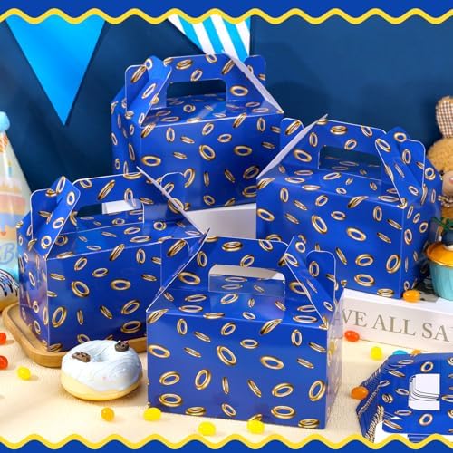 Cajas de Fiesta HIYZI de 24 Piezas, Erizo Azul, Bolsas de Regalo de Papel para Cumpleaños de Niños y Niñas, Decoraciones y Sorpresas - imagen 4