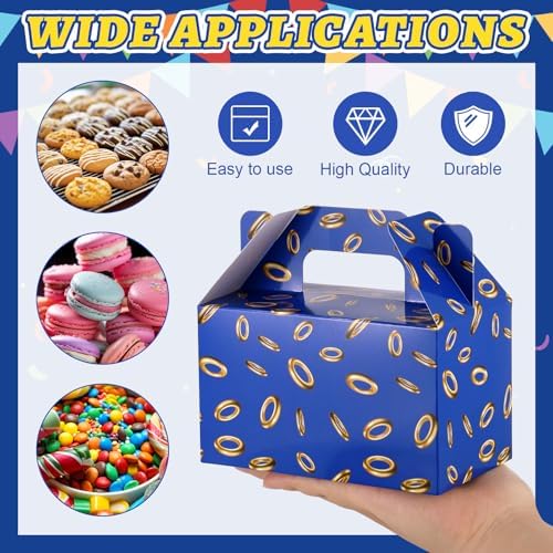 Cajas de Fiesta HIYZI de 24 Piezas, Erizo Azul, Bolsas de Regalo de Papel para Cumpleaños de Niños y Niñas, Decoraciones y Sorpresas - imagen 5