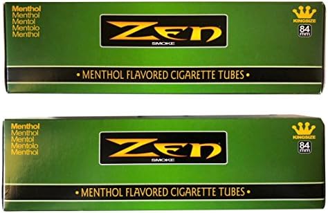 Tubo de Cigarrillos Zen Menthol King Size – Paquete de 2, Total de 400 Tubos - imagen 2