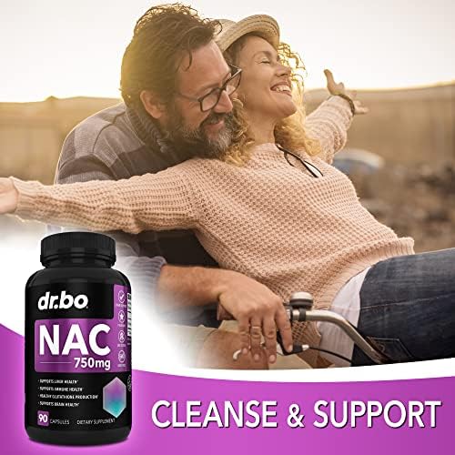 Suplemento NAC N-Acetil Cisteína en Cápsulas de 750mg - Vitamina Pura para Apoyo Diario del Hígado, Limpieza Pulmonar, Desintoxicación Renal y Salud - imagen 5