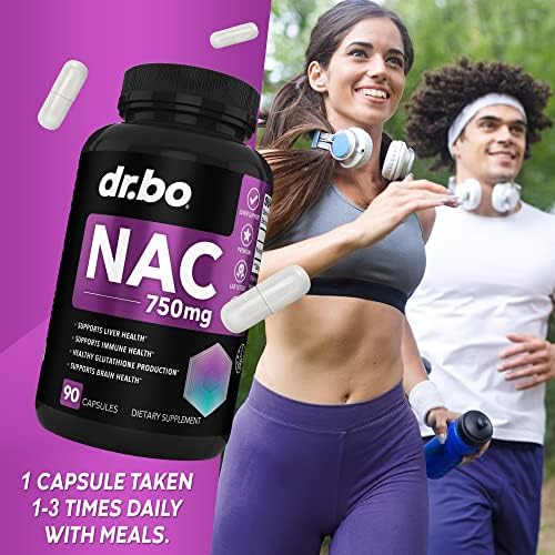 Suplemento NAC N-Acetil Cisteína en Cápsulas de 750mg - Vitamina Pura para Apoyo Diario del Hígado, Limpieza Pulmonar, Desintoxicación Renal y Salud - imagen 7