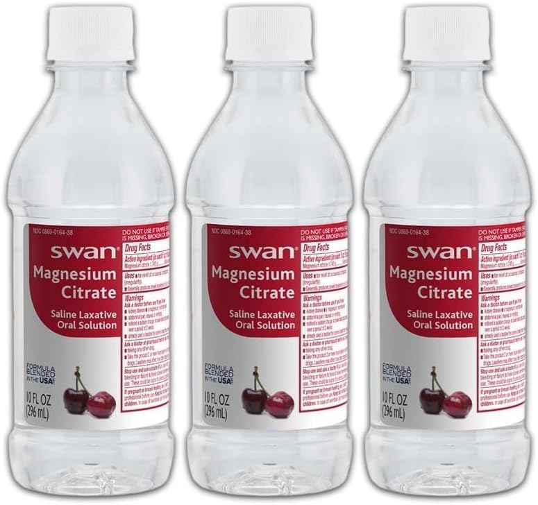 Swan Solución Oral de Citrato de Magnesio Sabor Cereza Paquete de 3 - imagen 1
