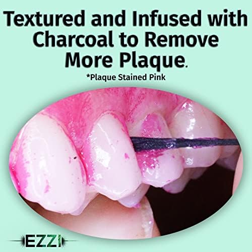 Hilo Dental EZZI Expandible Tejido | Suave y Texturizado con Carbón y Xilitol para Limpiar Óptimamente las Encías | Menta | Grueso y 109 Yardas - imagen 5