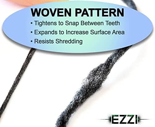 Hilo Dental EZZI Expandible Tejido | Suave y Texturizado con Carbón y Xilitol para Limpiar Óptimamente las Encías | Menta | Grueso y 109 Yardas - imagen 6