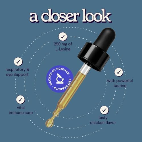 Suplemento Premium de L-Lisina para Gatos – Apoyo Inmunológico, Estornudos, Nariz Moquienta, Ojos Llorosos y Salud Nasal – 60ML de Lisina para - imagen 3