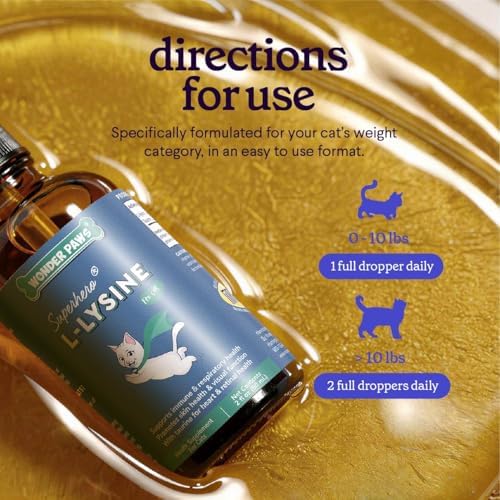 Suplemento Premium de L-Lisina para Gatos – Apoyo Inmunológico, Estornudos, Nariz Moquienta, Ojos Llorosos y Salud Nasal – 60ML de Lisina para - imagen 5