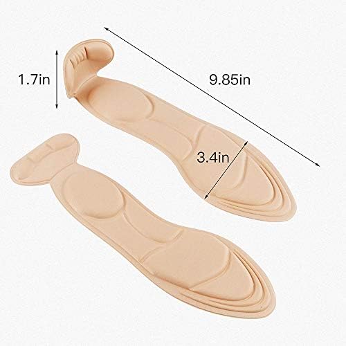 Plantillas para zapatos 2020, almohadillas de esponja con inserciones para tacones altos, alivio de dolor en metatarso/arco y talón (Mujeres 4.5-9.5) - imagen 4
