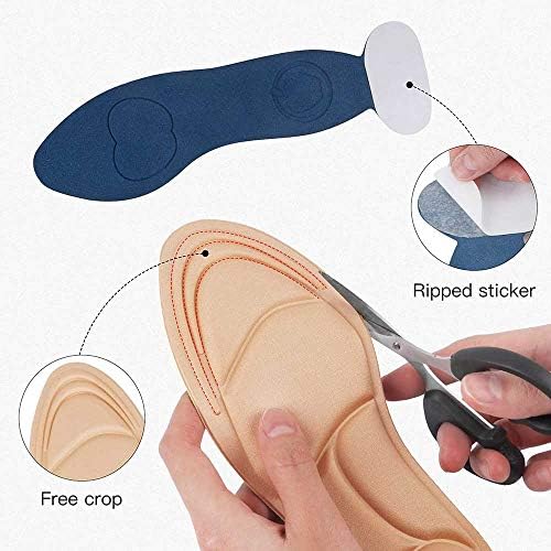 Plantillas para zapatos 2020, almohadillas de esponja con inserciones para tacones altos, alivio de dolor en metatarso/arco y talón (Mujeres 4.5-9.5) - imagen 5