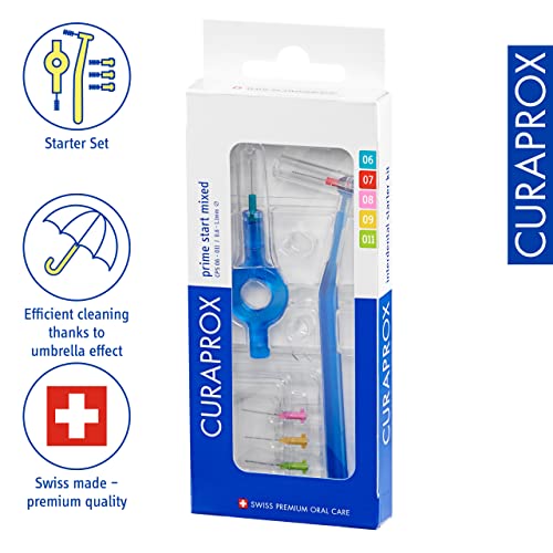 Set de Cepillos Interdentales Curaprox CPS Start – Paquete Mixto con 5 Tamaños de Cepillos y 2 Sujetadores | Limpieza Interdental Completa | Hecho en - imagen 2