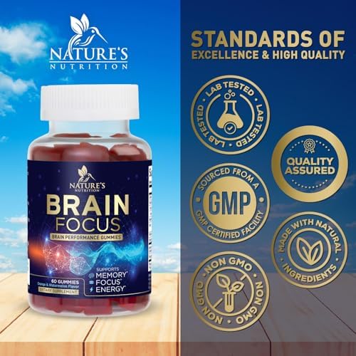 Suplementos para la Memoria y Concentración con Fosfatidilserina, Gummy Nootrópico para la Salud Cerebral, Soporte Cognitivo y Vitaminas B6 y B12 - - imagen 4