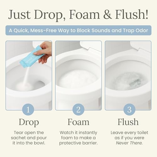 Bolas de Espuma para Inodoro Never There - 14 Piezas, Discretas y Portátiles, Aroma a Lavanda | Refrescante para Baño en Movimiento que Elimina - imagen 3