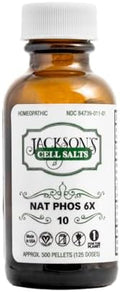 Sal de Celular #10 NAT Phos 6X de Jackson para Acidez, Indigestión y Agruras (Botella de 500 Pellets) – Vegano Certificado, Sin Lactosa Natrum - imagen 1