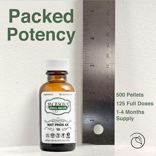 Sal de Celular #10 NAT Phos 6X de Jackson para Acidez, Indigestión y Agruras (Botella de 500 Pellets) – Vegano Certificado, Sin Lactosa Natrum - imagen 7
