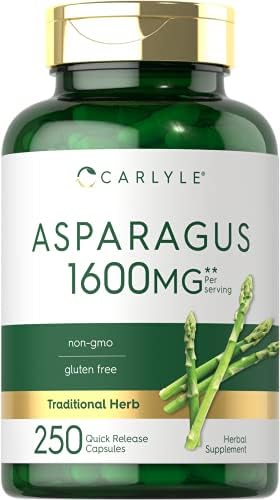 Suplemento de Espárrago Carlyle | 250 Cápsulas en Polvo | Fórmula Sin OGM y Sin Gluten | Extracto de Hierbas Tradicional de Alta Potencia - imagen 1