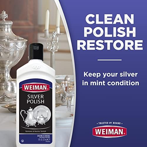 Limpiador de Crema Weiman para Plata 3 en 1, Tecnología Antioxidante, Limpia, Pule, Brilla y Restaura, Elimina y Previene el Deslustre, 8 Oz (Paquete - imagen 2